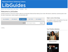 Tablet Screenshot of libguides.mskcc.org